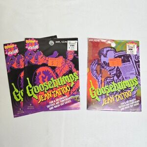 3 Packs Vintage Goosebumps Jean Tattoos, 24 Tattoos, Made in USA, New Sealed